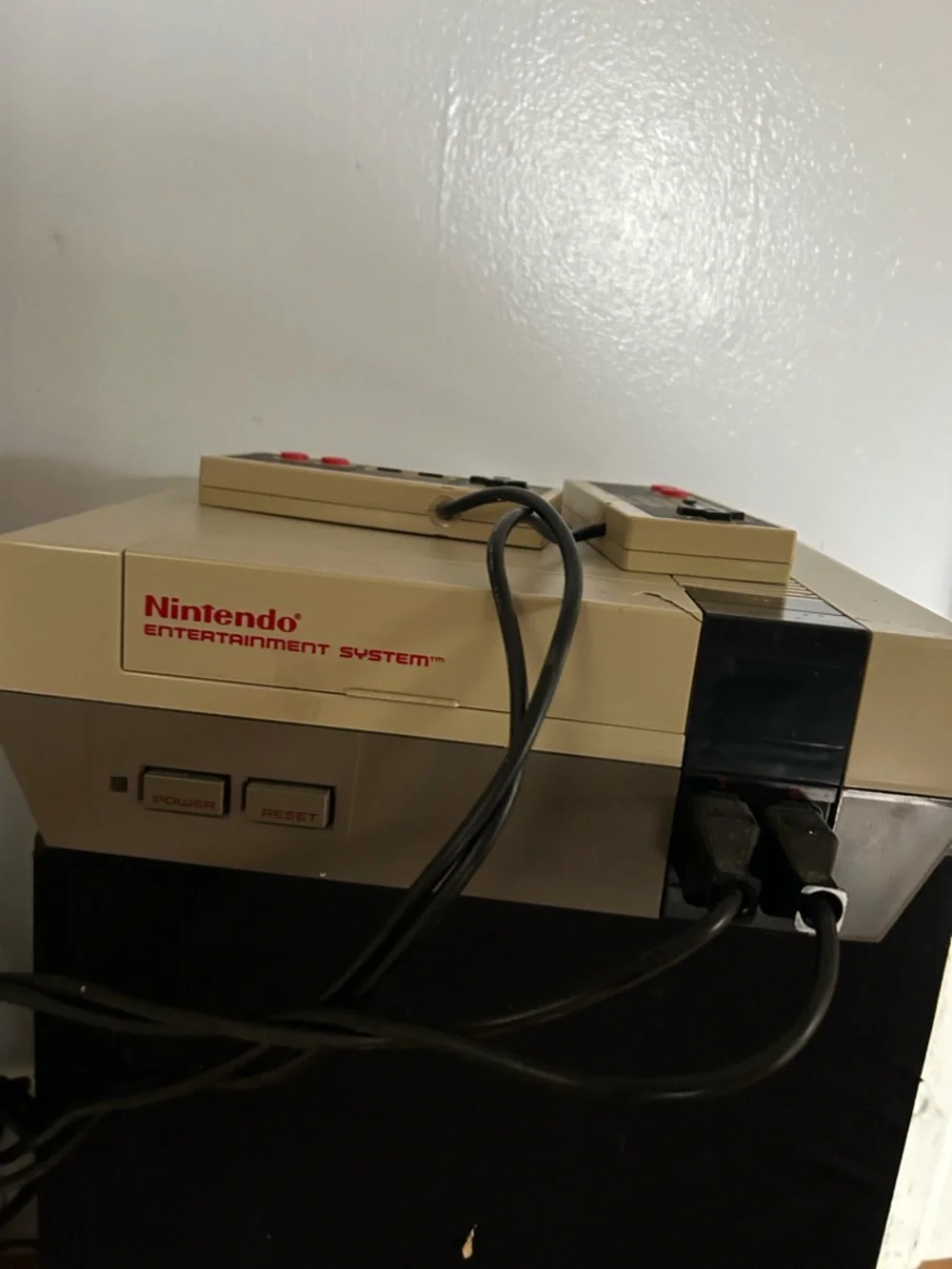 Nintendo NES Console with Cream Case and Red Logo